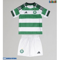 Camisa de Futebol Celtic Equipamento Principal Infantil 2025-26 Manga Curta (+ Calças curtas)
